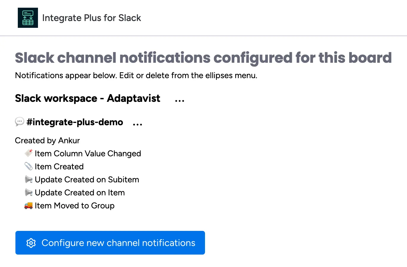Edit and delete options