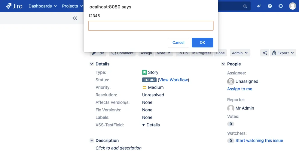 Browser showing the prompt.