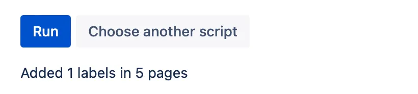 The script result message.