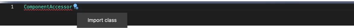 Screenshot of the code editor showing the appropriate import.