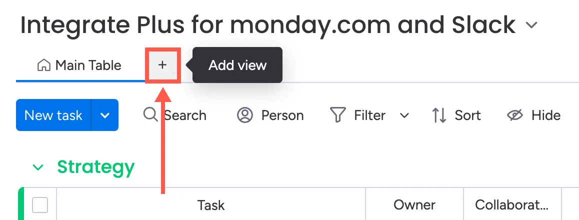 Add view button