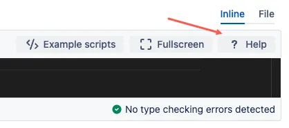 Binding information dialog showing available variables