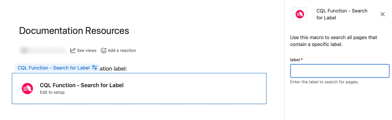 The newly created macro, added to a page in Draft mode.