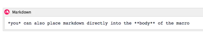 The placeholder Markdown macro.