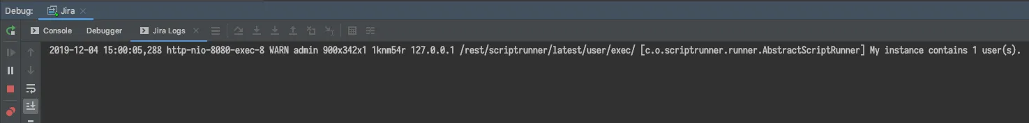 The same example message in the IntelliJ IDEA window.