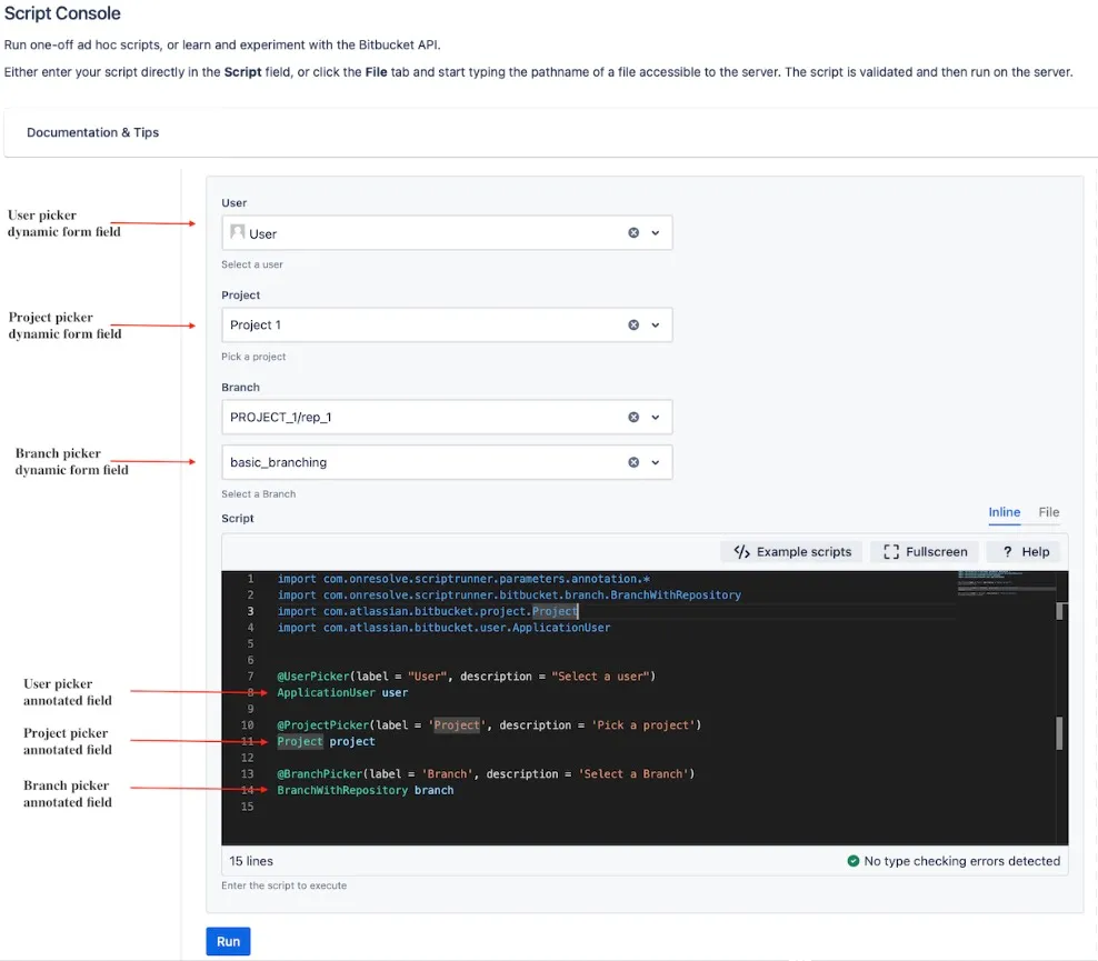 Dynamic Forms configuration interface