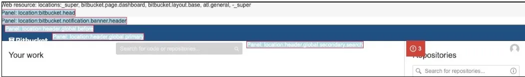 Fragment Locator overlay showing highlighted regions and labels on the UI