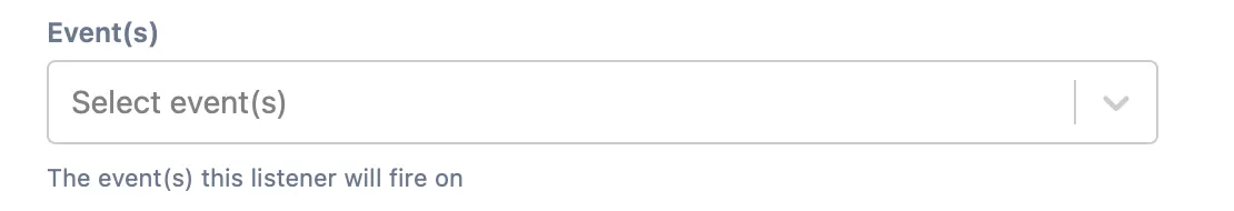 The Event field for an event listener.