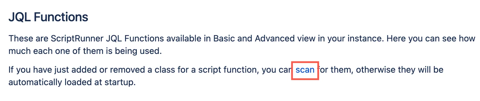 Scan for new JQL functions in ScriptRunner