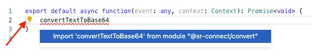Screenshot of code editor showing a syntax highlight on line two.