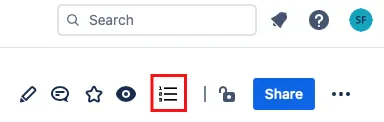 Toolbar showing the Numbered Headings button in its new position