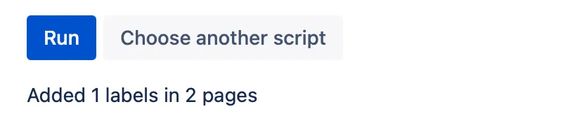 The script result message.