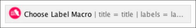 The macro module that appears on a Confluence page.