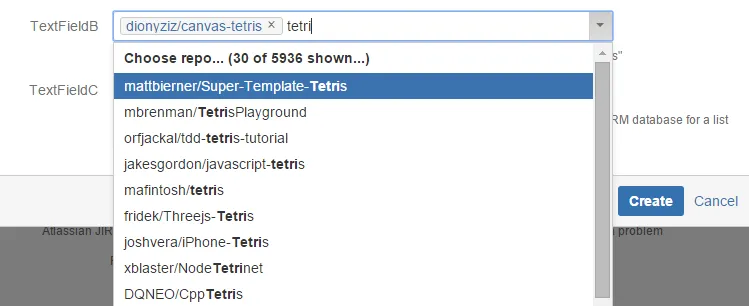 Screenshot of behavior output
