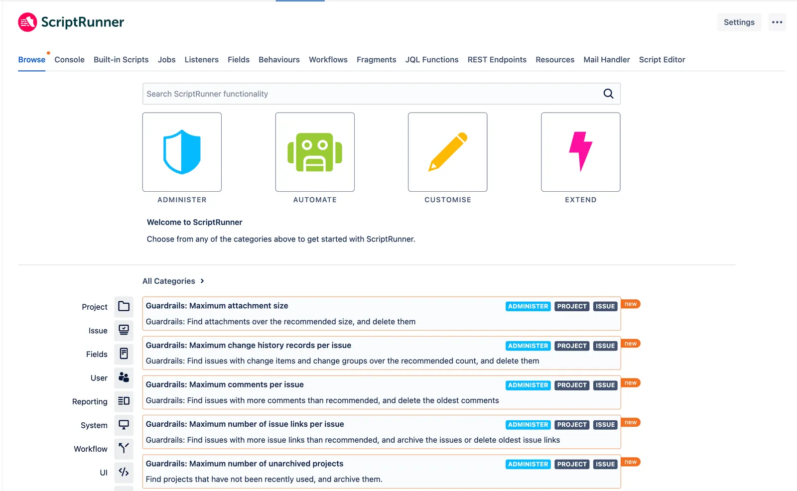 Image of the Browse page