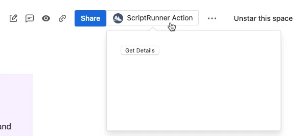 An example button created using a web item fragment.