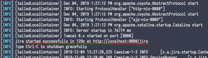 An example terminal screen.