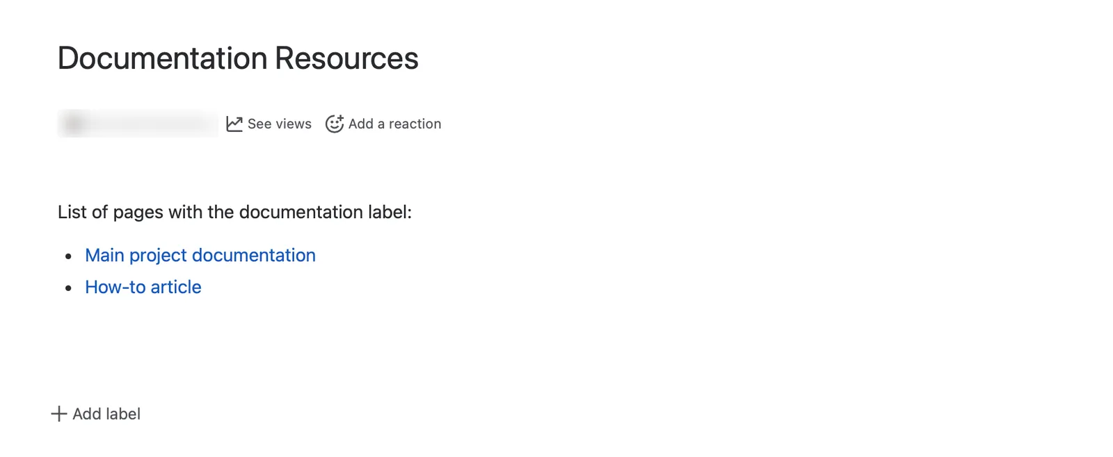 The newly created macro on a published page.