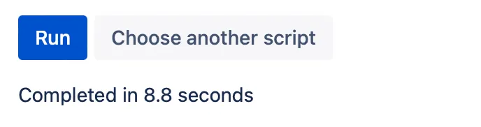 The script result message.