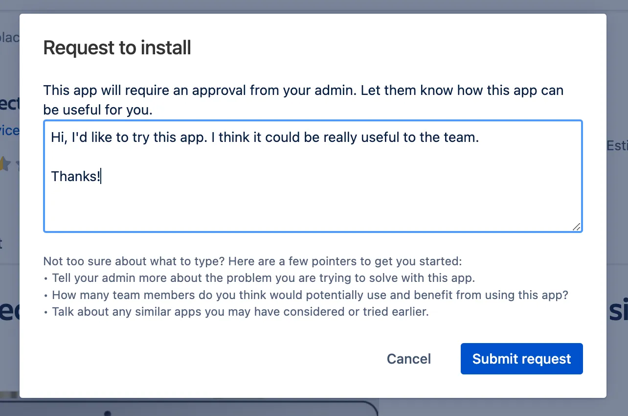 Screenshot of the Atlassian Marketplace listing for the Forms for Confluence app, showing the option to start a free 30-day trial.