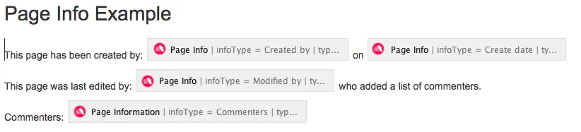 Example Pago Info placeholder macros.