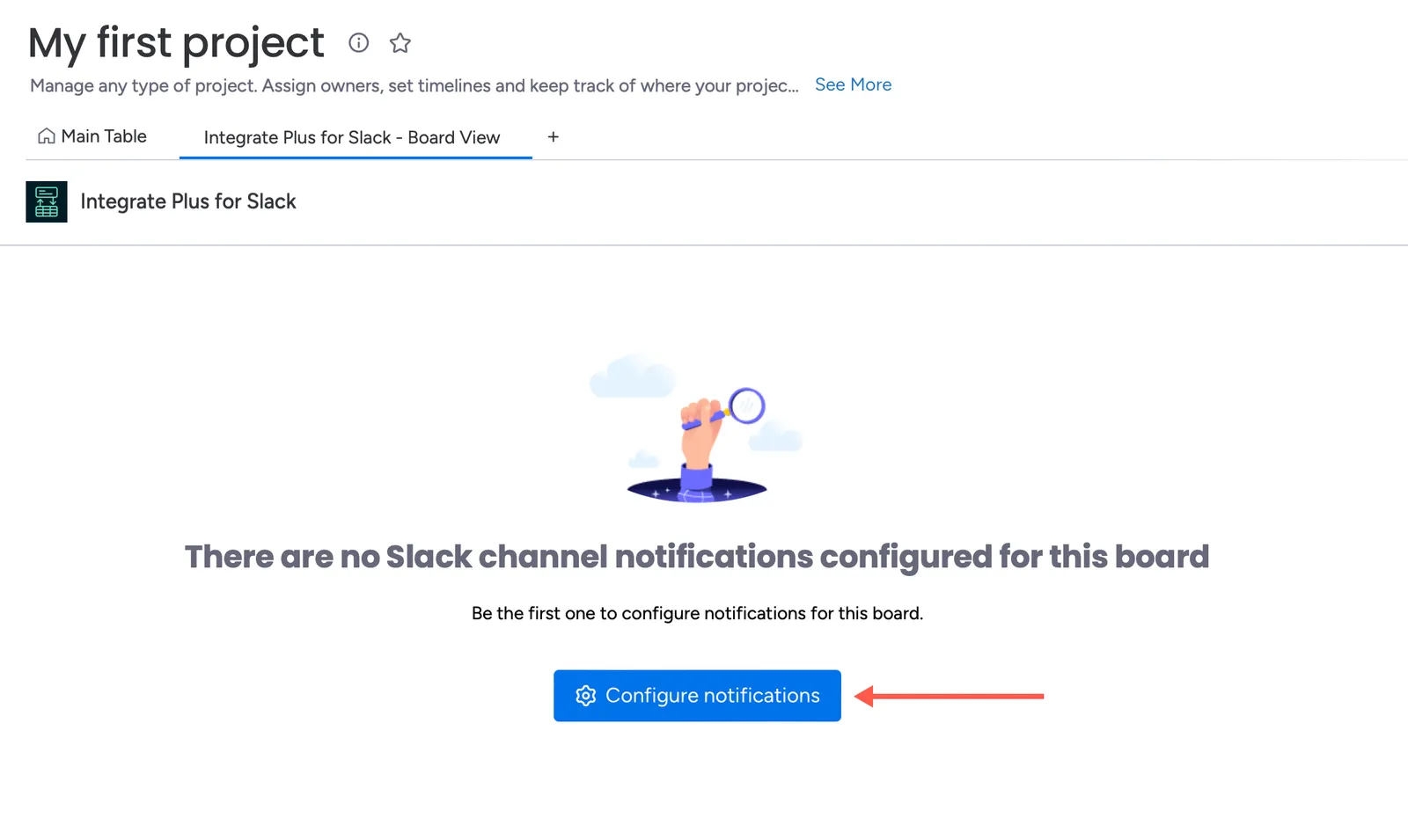 Configure notifications button