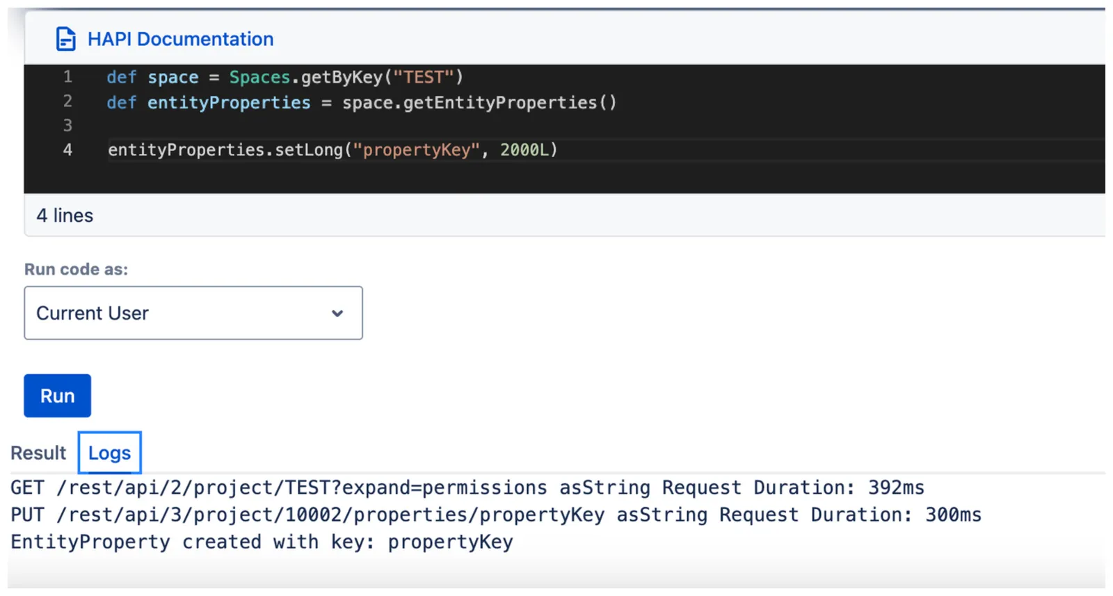 Code example showing use of setLong(String key, Long along)